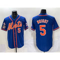 New York Mets #5 David Wright Blue With Patch Cool Base Stitched Baseball jersey