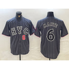 New York Mets #6 Starling Marte Gray 2024 City Connect Cool Base Stitched Baseball jersey