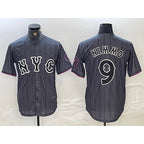New York Mets #9 Brandon Nimmo Gray 2024 City Connect Cool Base Stitched Baseball jersey