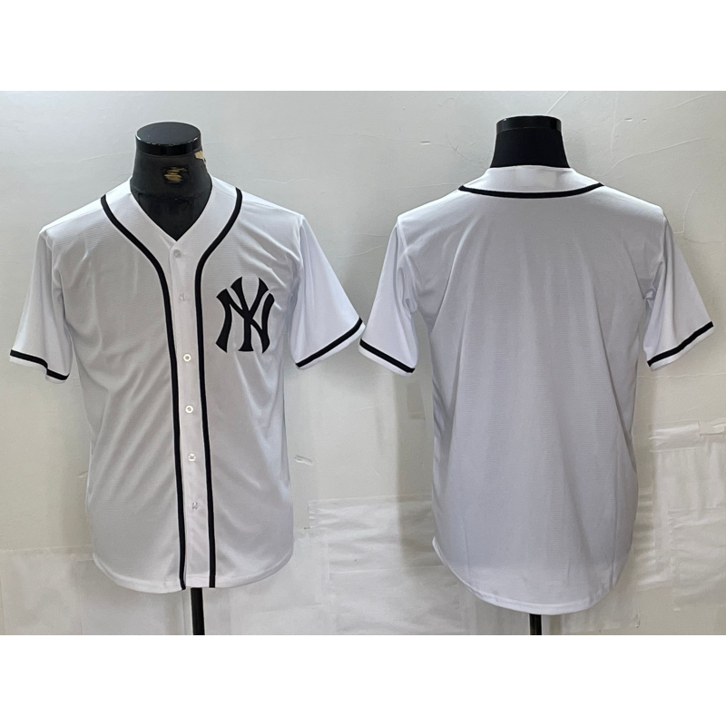 New York Yankees Blank White Cool Base Stitched Baseball Jersey