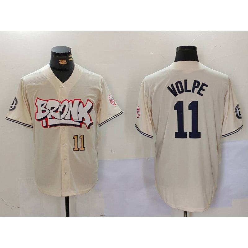 New York Yankees #11 Anthony Volpe Cream Limited Stitched Baseball Jerseys