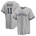 New York Yankees #11 Anthony Volpe Gray Road Replica Baseball Jerseys