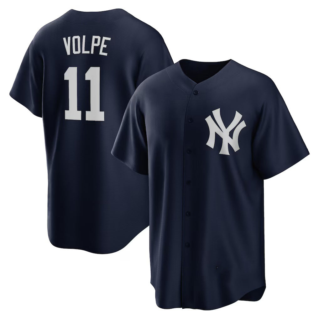New York Yankees #11 Anthony Volpe Navy Big & Tall Alternate Replica Player Baseball Jerseys