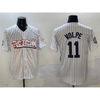 New York Yankees #11 Anthony Volpe White Bronx Graffiti Vapor Limited Stitched Baseball Jersey