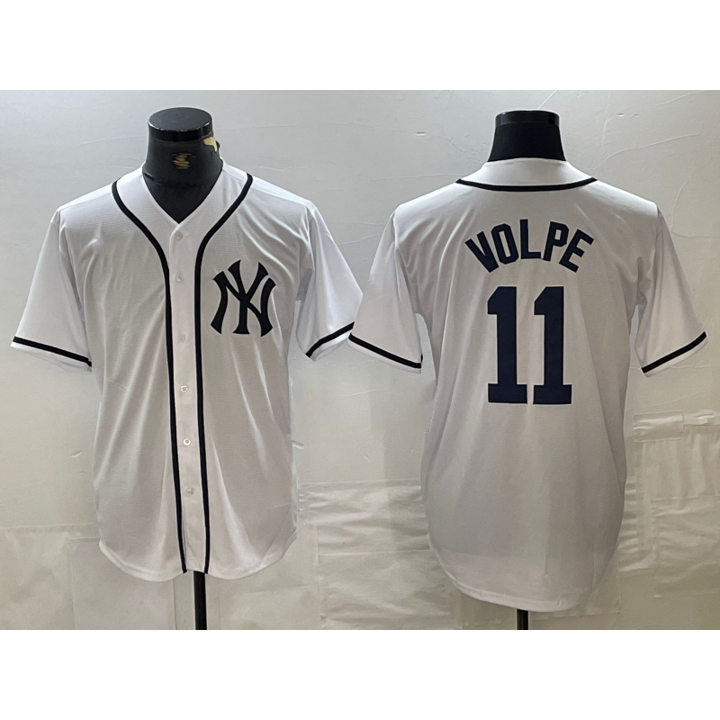 New York Yankees #11 Anthony Volpe White Fashion Cool Baseball Jersey