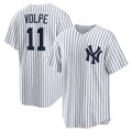 New York Yankees #11 Anthony Volpe White Home Replica Player Baseball Jersey