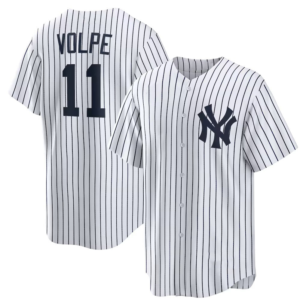 New York Yankees #11 Anthony Volpe White Home Replica Player Baseball Jersey