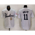 New York Yankees #11 Anthony Volpe White Pinstripe Fashion Cool Baseball Jersey