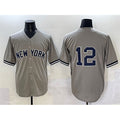 New York Yankees #12 Trent Grisham Grey Cool Base Stitched Baseball Jersey