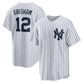 New York Yankees #12 Trent Grisham White Home Replica Baseball Jersey