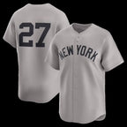 New York Yankees #27 Giancarlo Stanton Gray Road Limited Player Baseball Jersey