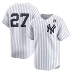 New York Yankees #27 Giancarlo Stanton White 2024 World Series Home Limited Stitched Baseball Jersey