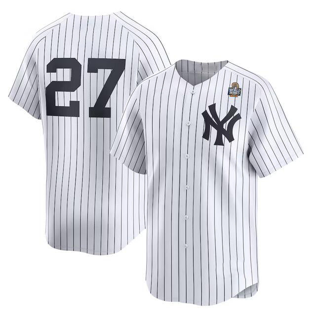 New York Yankees #27 Giancarlo Stanton White 2024 World Series Home Limited Stitched Baseball Jersey