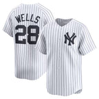 New York Yankees #28 Austin Wells White Home Limited Player Baseball Jersey