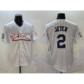 New York Yankees #2 Derek Jeter White Bronx Graffiti Vapor Limited Stitched Baseball Jersey