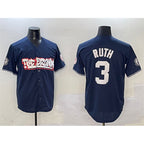 New York Yankees #3 Babe Ruth Navy Bronx Graffiti Vapor Limited Stitched Baseball Jersey