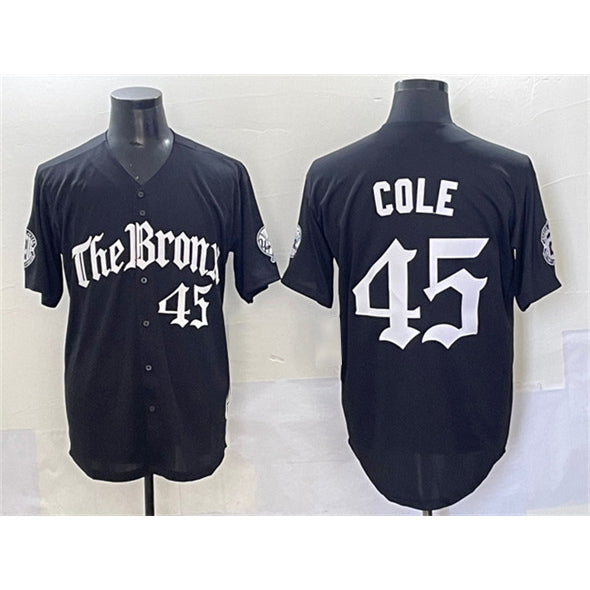 New York Yankees #45 Gerrit Cole Black 'Gothic Legacy Edition' Vapor Premier Limited Stitched Baseball Jersey