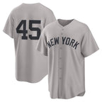 New York Yankees #45 Gerrit Cole Gray Road Replica Baseball Jersey