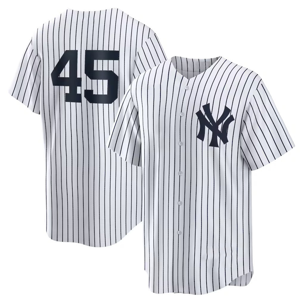 New York Yankees #45 Gerrit Cole White Home Replica Player Name Baseball Jersey