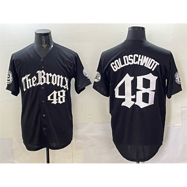 New York Yankees #48 Paul Goldschmidt Black 'Gothic Legacy Edition' Vapor Premier Limited Stitched Baseball Jersey