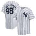 New York Yankees #48 Paul Goldschmidt White Home Replica Baseball Jersey