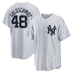 New York Yankees #48 Paul Goldschmidt White Home Replica Baseball Jersey