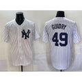 New York Yankees #49 Ron Guidry White Cool Base Stitched Baseball Jersey