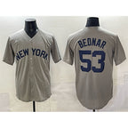 New York Yankees #53 David Bednar Grey Stitched Baseball Jersey