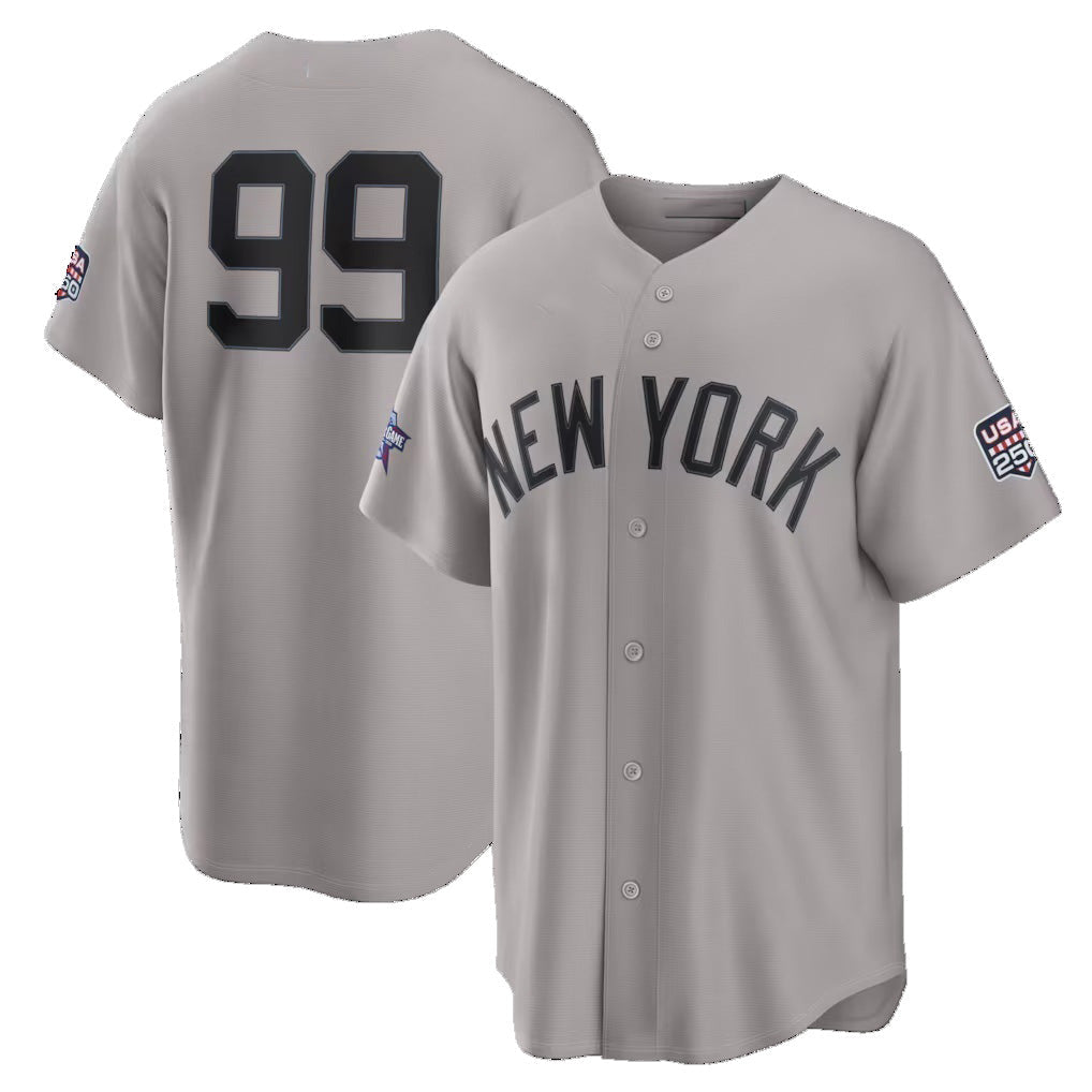 New York Yankees #99 Aaron Judge 2026 All-Star Game Gray Replica Baseball Jersey
