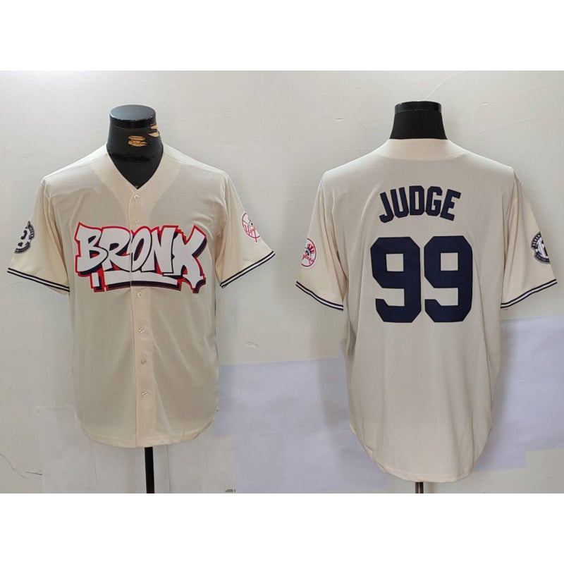New York Yankees #99 Aaron Judge Cream Limited Stitched Baseball Jersey