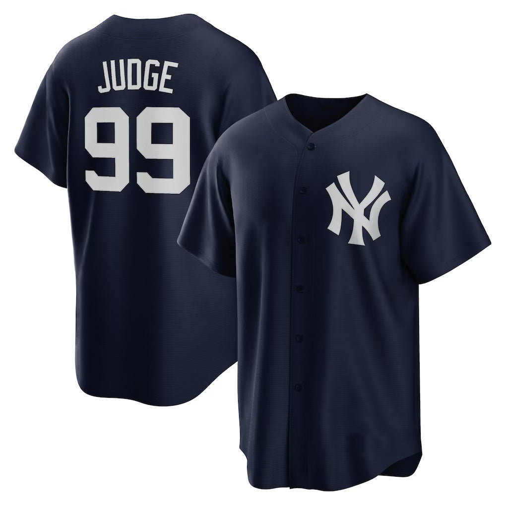 New York Yankees #99 Aaron Judge Navy Big & Tall Alternate Replica Player Baseball Jersey