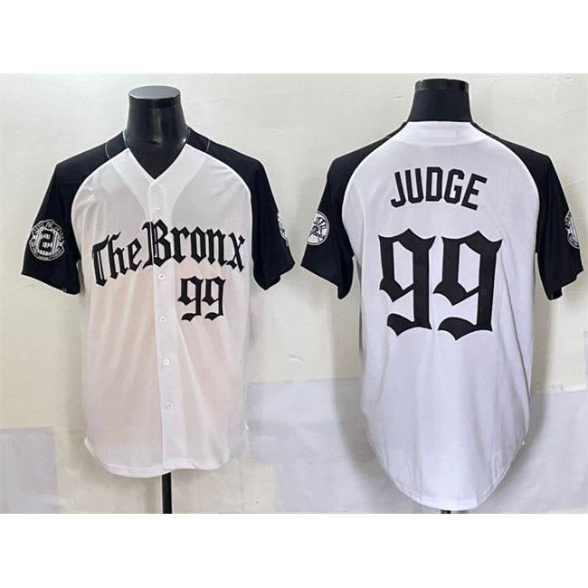 New York Yankees #99 Aaron Judge White Black 'Gothic Legacy Edition' Vapor Premier Limited Stitched Baseball Jersey