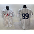 New York Yankees #99 Aaron Judge White Bronx Graffiti Vapor Limited Stitched Baseball Jersey