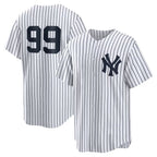 New York Yankees #99 Aaron Judge White Home Replica Player Name Baseball Jersey