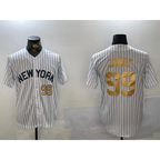 New York Yankees #99 Aaron Judge White Pinstripe Fashion Cool Baseball Jersey