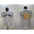 New York Yankees #99 Aaron Judge White Pinstripe Without Name Fashion Cool Baseball Jersey