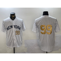 New York Yankees #99 Aaron Judge White Pinstripe Without Name Fashion Cool Baseball Jersey