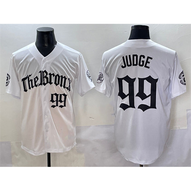 New York Yankees #99 Aaron Judge White 'Gothic Legacy Edition' Vapor Premier Limited Stitched Baseball Jersey