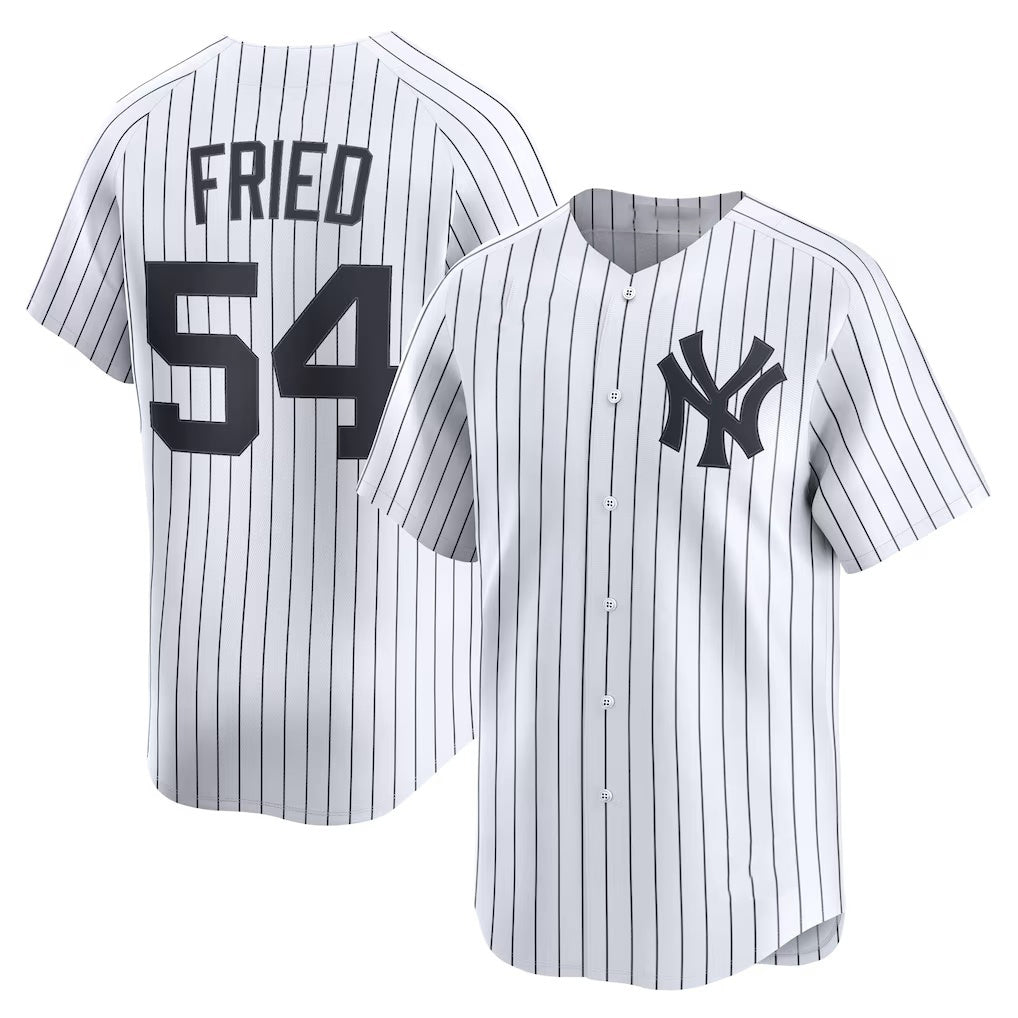 New York Yankees #54 Max Fried White Home Limited Player Baseball Jersey