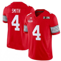 O.State Buckeyes #4 Jeremiah Smith Red 2025 CFP Final With National Champions Patch F.U.S.E. Vapor Limited Jerseys