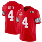 O.State Buckeyes #4 Jeremiah Smith Red 2025 CFP Final With National Champions Patch F.U.S.E. Vapor Limited Jerseys
