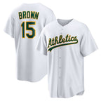 Oakland Athletics #15 Seth Brown White Home Replica Baseball Jersey