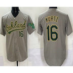 Oakland Athletics #16 Nick Kurtz Gray Limited Baseball Jersey