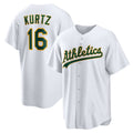 Oakland Athletics #16 Nick Kurtz White Home Replica Player Baseball Jersey