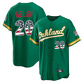 Oakland Athletics #20 Zack Gelof Player Kelly Green USA 250 Fourth of July Home Game Stitched Baseball Jersey