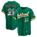 Oakland Athletics #21 Tyler Soderstrom Player Kelly Green USA 250 Fourth of July Home Game Stitched Baseball Jersey