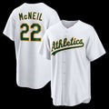 Oakland Athletics #22 Jeff McNeil White Home Replica Baseball Jersey