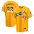 Oakland Athletics #23 Shea Langeliers Player Gold USA 250 Fourth of July Home Game Stitched Baseball Jersey