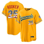 Oakland Athletics #25 Brent Rooker Player Gold USA 250 Fourth of July Home Game Stitched Baseball Jersey