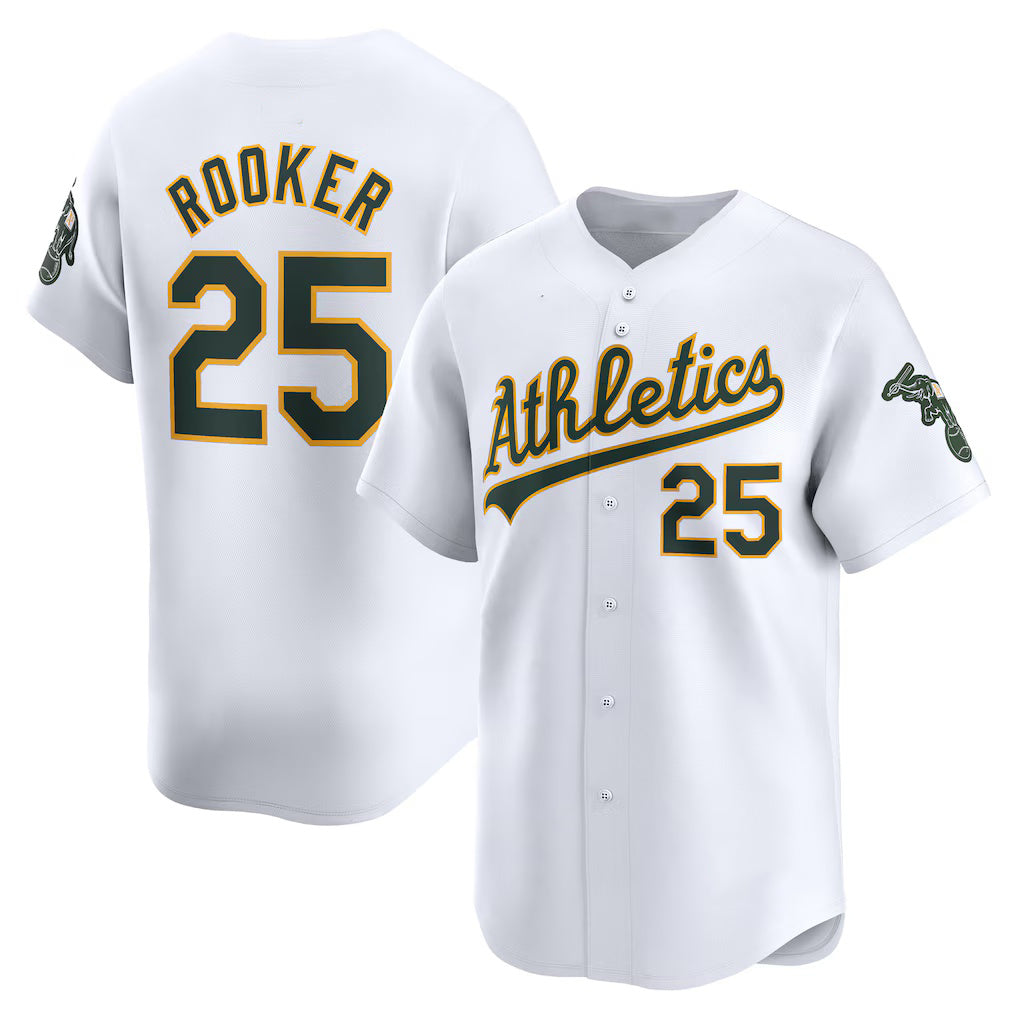 Oakland Athletics #25 Brent Rooker White Home Limited Player Baseball Jersey